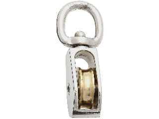 Single Pulley Swivel Eye 1 In Nickel Finish