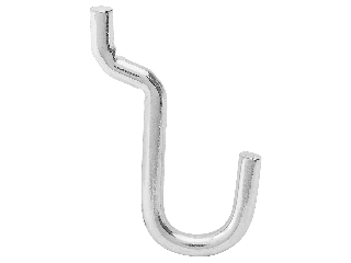 Curved SP2355 Zinc Steel Peg Hook, 5/8 In x 1/4 in, 8-Pack