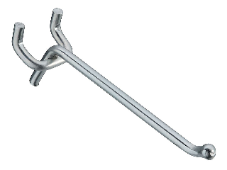 Peg Hook 4" x 1/4" Single SP2360 Zinc Steel