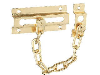 Chain Door Fastener #V807 Bright Brass