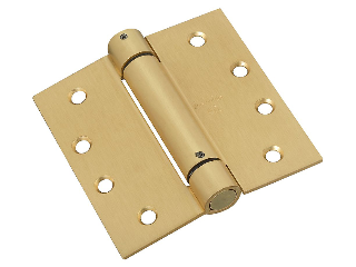 Adjustable Spring Butt Hinge 4" (1) Brass Finish