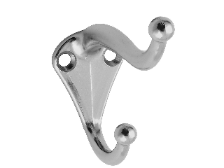 Coat Hat Hooks (2) V160 Die Cast Nickel Finish