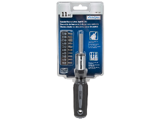 Ratchet Screwdriver with Assorted Bits, 11 Pc