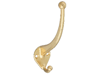 Garment Hook (1) V164 Die Cast Brass Finish