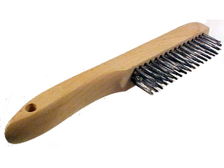 Economy Straight Handle Wire Brush With Scraper