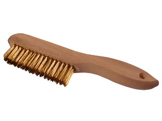 Shoe Handle Wire Brush Brass Bristles