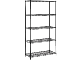 Black 5 Tier Shelving Unit