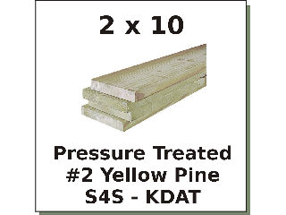 2 x 10 #2 MCA Treated Pine A/G (Lengths)