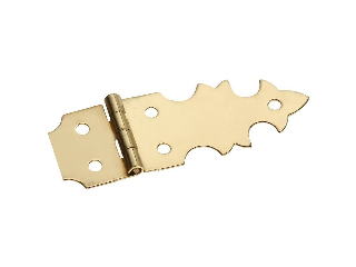 Decorative N211-433 Solid Brass Hinge, 5/8 In x 1-7/8 In