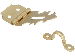 Decorative Hasp 5/8 x 1-7/8" (1) V1824 Solid Brass