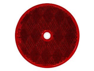 Bolt-On DOT Red Reflector, 3-3/16 In