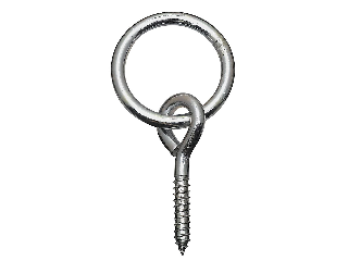 Hitching Ring With Screw Eye 5/16 In x 3-1/4 In Zinc Plated