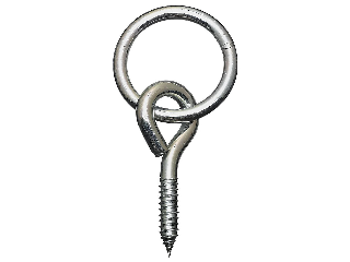 Hitching Ring With Screw Eye 3/8 In x 3-1/2 In Zinc Plated