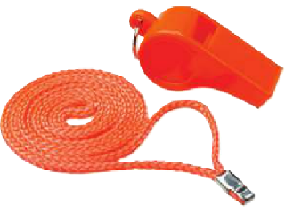 Orange Plastic Marine Whistle