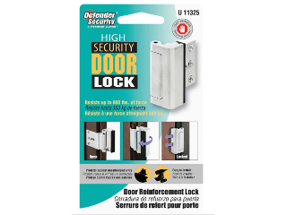 Defender High Security Door Reinforcement Lock, Chrome