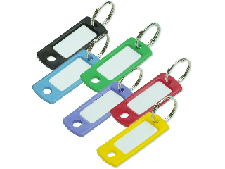 Colored Key Tag with key ring