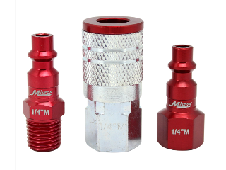 Milton "M" Style ColorFit Red Coupler and Plug Kit, 3 Pc