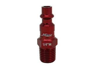 Milton "M" Style ColorFit Red Male Plug, 1/4 In