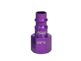 Milton "V" Style ColorFit Purple Female Plug, 1/4 In