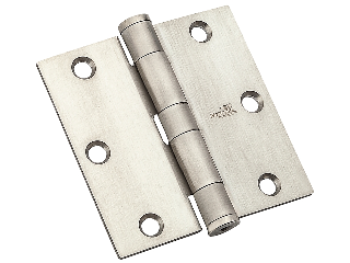 Square Corner Stainless Steel Door Hinge, 3-1/2 In