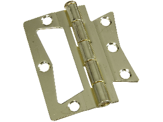 Non Mortise Surface Mount Hinges (2) Brass (Sizes)