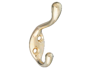 Coat Hat Hook Heavy Duty (1) V166 Brass Finish