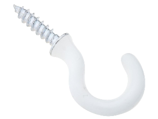 Cup Hooks Vinyl Coated (5) 3/4" V2020 White