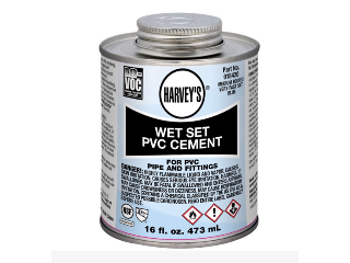 Wet Set PVC Solvent Cement, 4 Oz