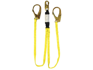 Safety Lanyard Energy Absorbing 1" x 6' Twin Leg