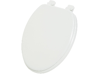 Wood Elongated Toilet Seat, White