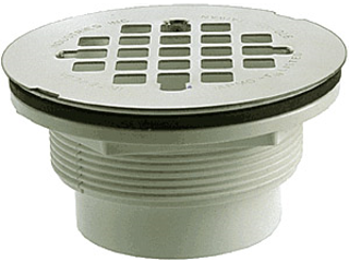 PVC Shower Drain With Grid, 2 In