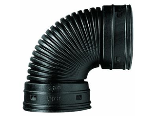 Plastic Corrugated Pipe Elbow, 4 In