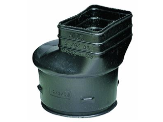 Plastic Corrugated Pipe Downspout Adapter, 2 In x 3 In