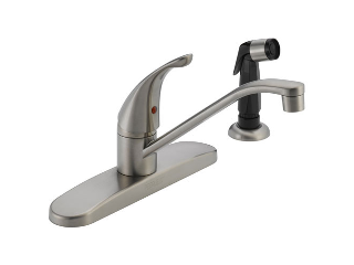 Classic Single Handle Kitchen Faucet with Sprayer