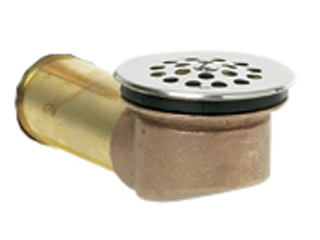 Brass Waste Shoe With Strainer, 1-1/2 In Tube