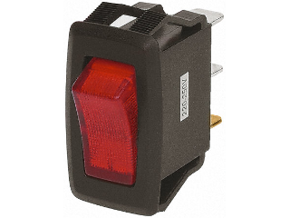 On-Off Lighted 12V Lite Rocker Switch, 12 V