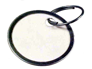 Round Metal Rim Tag With Aluminum Ring (Sizes)