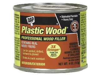 White Plastic Wood Fibre Filler, 4 Oz