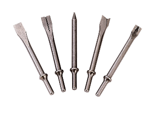 Chisel Set with Round Shank for Air Hammers