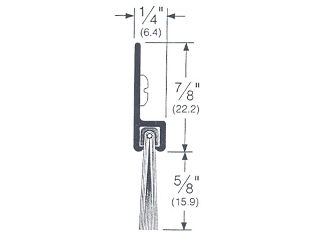 Door Brush Seal 5/8 Brush x 36 Aluminum