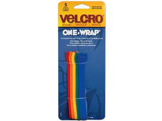 Multi Color 8 In Velcro Tie, 5 Pack