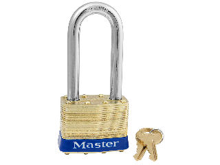 Commercial Laminated Brass 6KALJ Padlock, 2-1/2 In W Body (Key#)