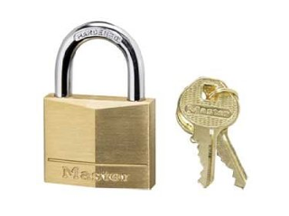 Padlock #140D Brass 1-9/16" Wide 7/8" Shackle