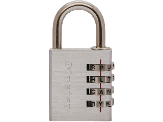 Combination Word Padlock #643DWD 1-9/16 In Wide, Resettable