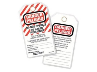 OSHA Lock-Out Tags English/Spanish (Bag of 12)