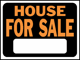 9 In. x 12 In. Plastic Sign: House For Sale