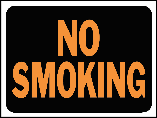 Sign 9 x 12 Plastic: No Smoking