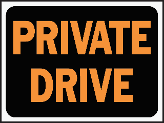 Sign 9 x 12 Plastic: Private Drive