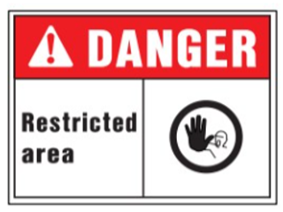 Sign OSHA Danger 10 x 14 Poly: Restricted Area