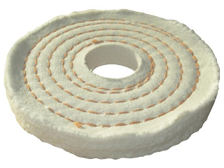 Spiral Sewn Cotton Buffing Wheel, 4 In